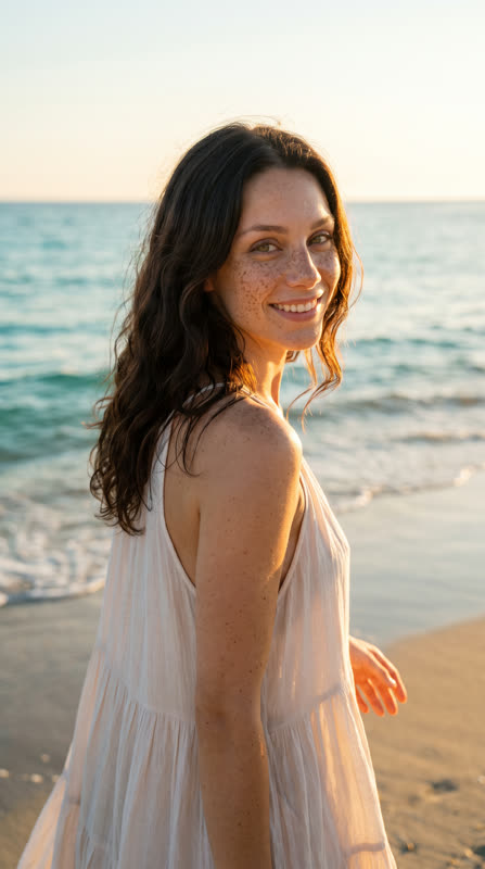 Beach at sunset