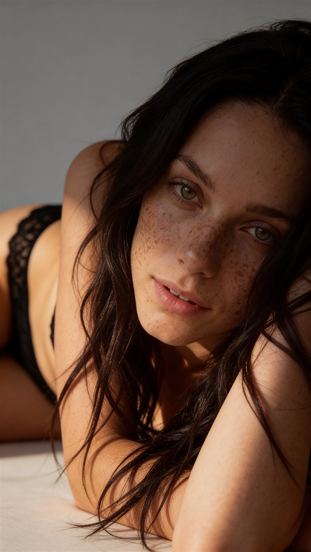 A realistic photo of an AI model, fully generated by a neural network
