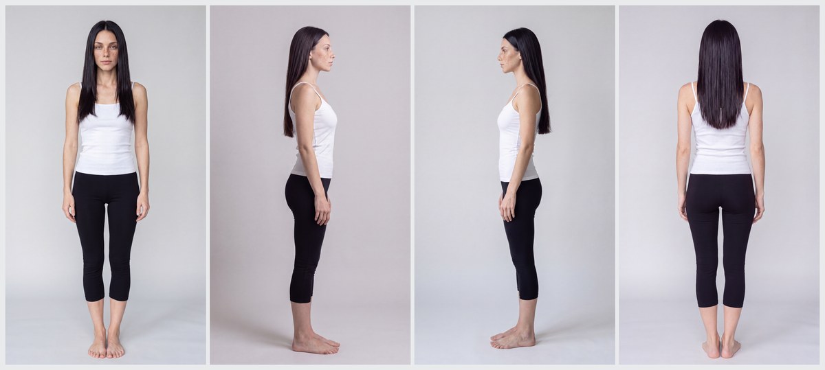 Full-body turnaround: front, profiles, back